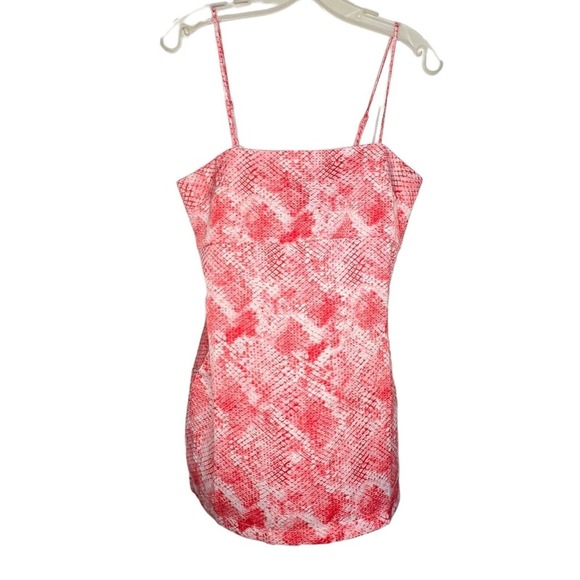 Beach Bunny Pink Reptile Print Dress nwot - Picture 1 of 7